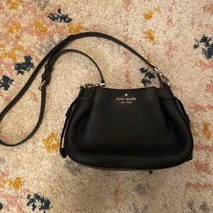 Kate Spade Dumpling Small Black Pebbled Leather Shoulder Bag